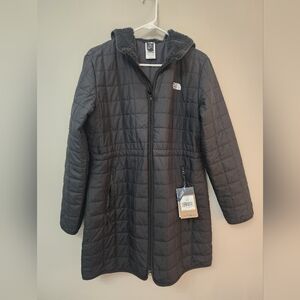 Women's North Face Black Quilted Coat